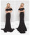 Colors Dress - 1840 Two Piece Off Shoulder Gown In Black