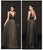 Colors Dress - 1922 Metallic Mesh V-neck A-line Dress In Black and Brown