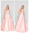 Colors Dress - 1946 Embellished Deep V-neck Ballgown In Pink