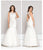Colors Dress - 1958 Scoop Neck Beaded Trumpet Gown In White