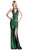 Cinderella Divine - Sleeveless Sequined Sheath Prom Dress With Train