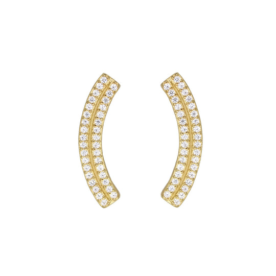Double Pave Bar Ear Pin