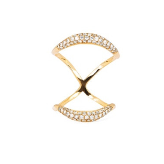 Crescent Mirror Knuckle Ring