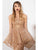 Cristallini - SKA922 Sequin Embellished Peplum Mermaid Dress In Gold