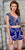 Angela & Alison - 771049 Two Piece V-neck Romper In Blue