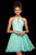 Sherri Hill - 53075 Short Illusion Inset Halter Lace Dress In Green