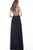 Jovani - 68374 Jewel Neck A-line Long Dress In Black