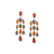 Multi Cut Tourmaline And Diamond Earring in 18kt Yellow Gold
