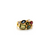 Multicolor Tourmaline, Tanzanite and Diamond Ring in 18k Yellow Gold