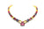 18K Yellow Gold Necklace with Multicolor Tourmaline, Yellow Beryl, Iolite & Tanzanite