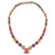 18K Yellow Gold Necklace with Multicolor Tourmaline, Yellow Beryl, Iolite & Tanzanite