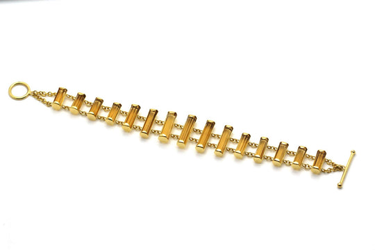 Citrine Xylophone Bracelet in 18kt Yellow Gold