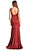 Sheer V-Neck Sleeveless Long Formal Dress