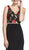Floral Embroidered Long Column Formal Dress