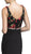 Floral Embroidered Long Column Formal Dress