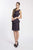 Soulmates - D1314 Chic Peplum Sleeveless Top with Knee Length Skirt