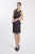 D1314 Chic Peplum Sleeveless Top with Knee Length Skirt