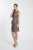 D1314 Chic Peplum Sleeveless Top with Knee Length Skirt
