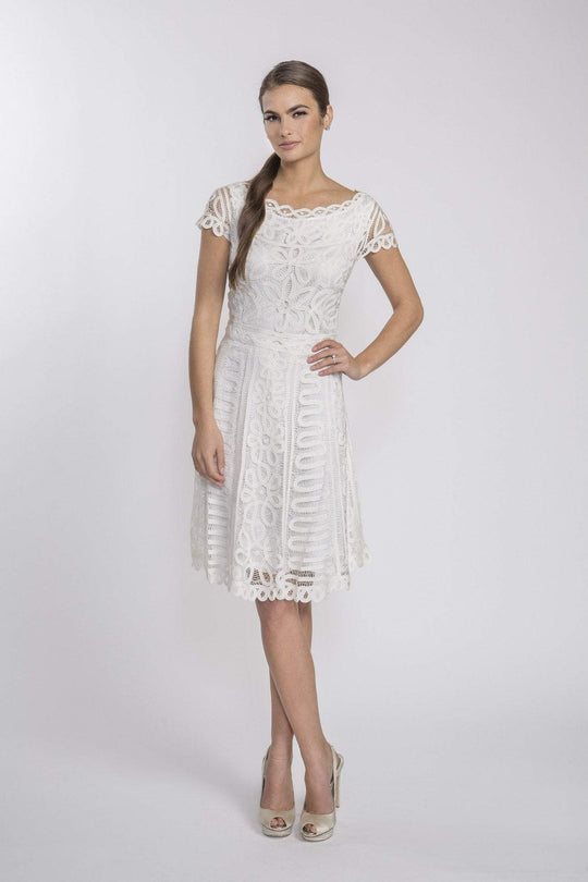 Soulmates - D1319 White Crochet Lace Wedding Party Bridal Shower Dress