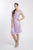 Soulmates - D1319 Women's Boat Neck A-Line Lace Cocktail Dress in Purple
