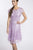 Soulmates - D1319 Women's Boat Neck A-Line Lace Cocktail Dress in Purple