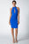 DONNA MIZANI - MOCK NECK KEYHOLE MINI DRESS in Blue