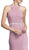 Cut-In Shoulder Long Evening Dress with Train