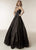 Jasz Couture - 6239 Embellished Illusion Ballgown In Black and Gray