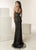 Jasz Couture - 6265 Plunging Fitted Sleeveless Evening Gown In Black