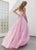 Jasz Couture - 6318 Strapless Crystal Embellished A-Line Gown In Pink