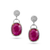 Tresor Collection - 18K Yellow Gold, Ruby, and Diamond Earrings
