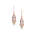 Tresor Collection - 18K Rose Gold Morganite and Diamond Tear Drop Earrings