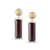 Tresor Collection - Garnet & Diamond Lente Earring In 18K Yellow Gold