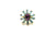 Amethyst Oval & Sky Blue Topaz Square Ring In 18K Yellow Gold