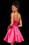 Sherri Hill - 53105 Straight Across Neck Satin Short A-line Dress In Pink