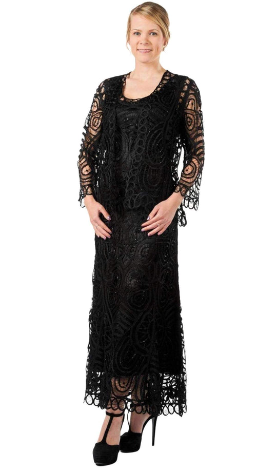 Soulmates - D7052 Classic Hand-Crocheted Lace Evening Dress
