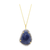 Biocolor Tourmaline Pendant with Diamond Pave all around in 18K Yellow Gold
