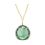 Emerald & Diamond Pendant in 18K Yellow Gold