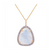 Tresor Collection - Rainbow Moonstone and Diamond Pendant in 18k Yellow Gold