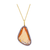 Tresor Collection - Biocolor Tourmaline Pendant with Diamond Pave all around in 18K Yellow Gold