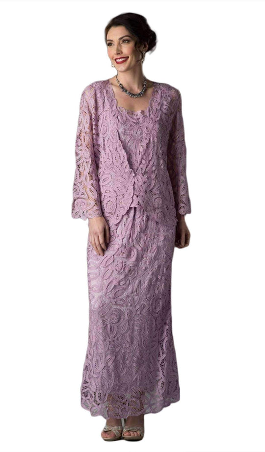 Soulmates - D7107 Hand Crochet 3/4 Bell Sleeve Three Piece Evening Gown