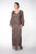 D7107 Hand Crochet 3/4 Bell Sleeve Three Piece Evening Gown