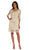 Soulmates - D7186 Rose Handmade Two-Piece Short Dress and Jacket