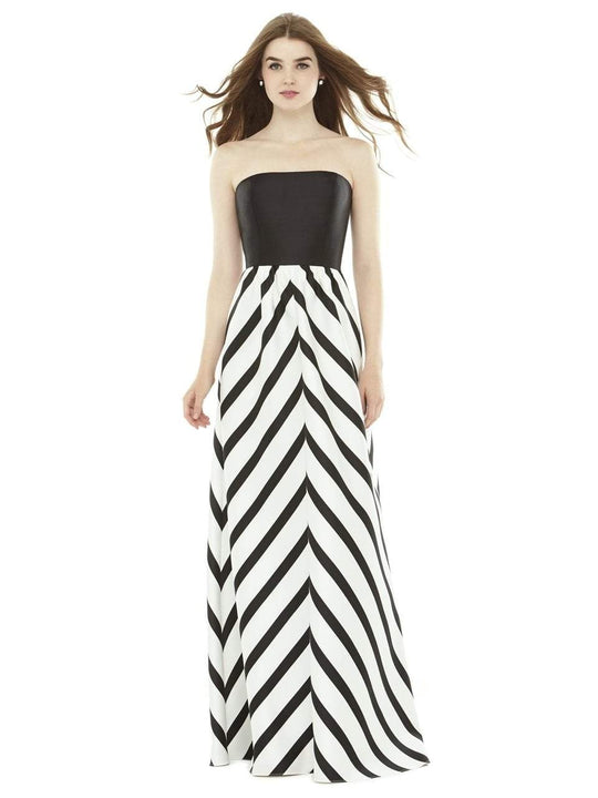 D724P Bridesmaid Dress in Ivory Black