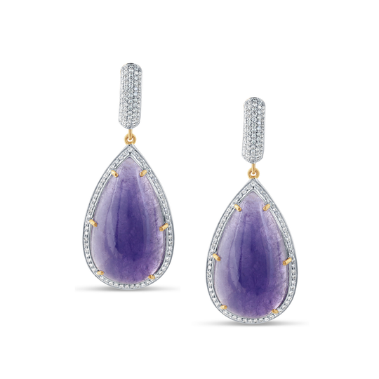 Tresor Collection - Tanzanite & Diamond Earring In 18K Yellow Gold