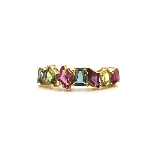 Tresor Collection - Multi-Color Tourmaline Ring In 18K Yellow Gold