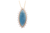 Aquamarine Mq. & Rainbow Moonstone Trilliant Pendant in 18k YG