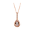 Morganite and Diamond  Pear Dangle Pendant in 18k RG