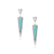 Tresor Collection - Amazonite & Diamond Earring in 18k White Gold