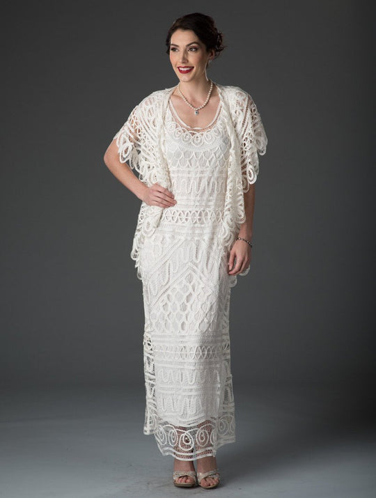 D8787 Stylish Cape Jacket With Dress